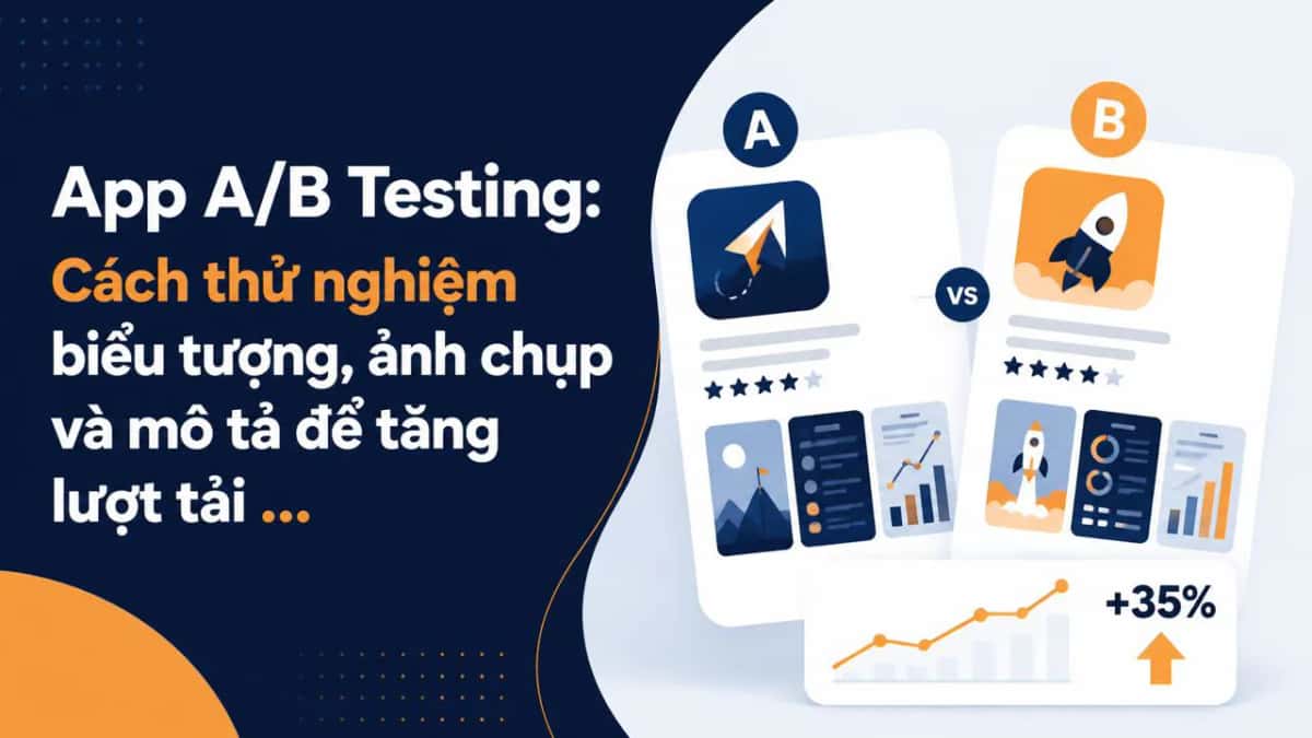 App A/B Testing: Cách thử nghiệm biểu tượng, ảnh chụp và mô tả để tăng lượt tải ứng dụng