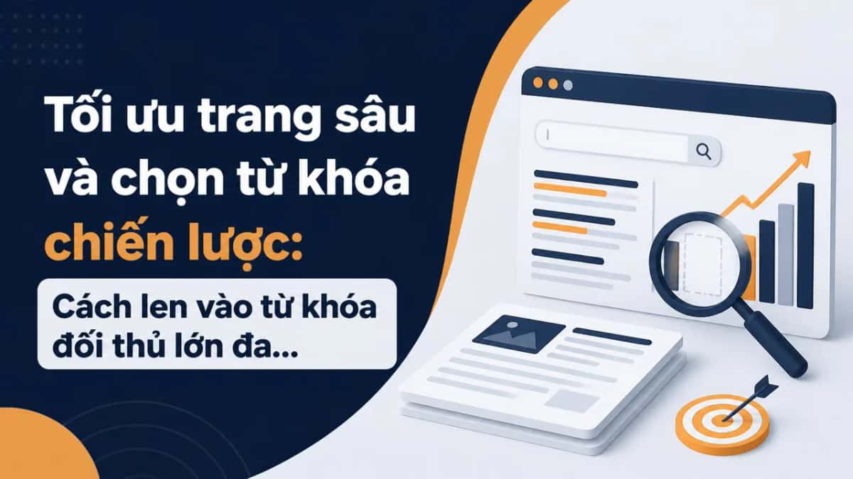 Tối ưu trang sâu và chọn từ khóa chiến lược: Cách len vào từ khóa đối thủ lớn đang bỏ trống